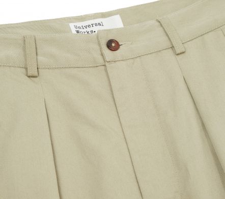 DOUBLE PLEAT PANT TWILL