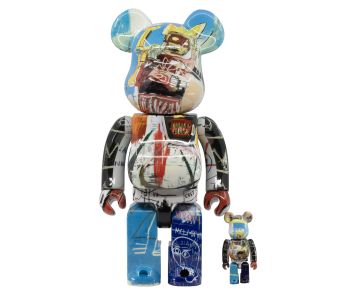 MEDICOM TOY - BEARBRICK 100% + 400% JEAN MICHEL BASQUIAT SPECIAL