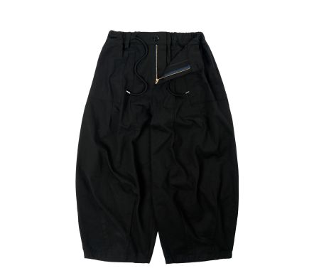TWILL BALLOON PANTS BLACK