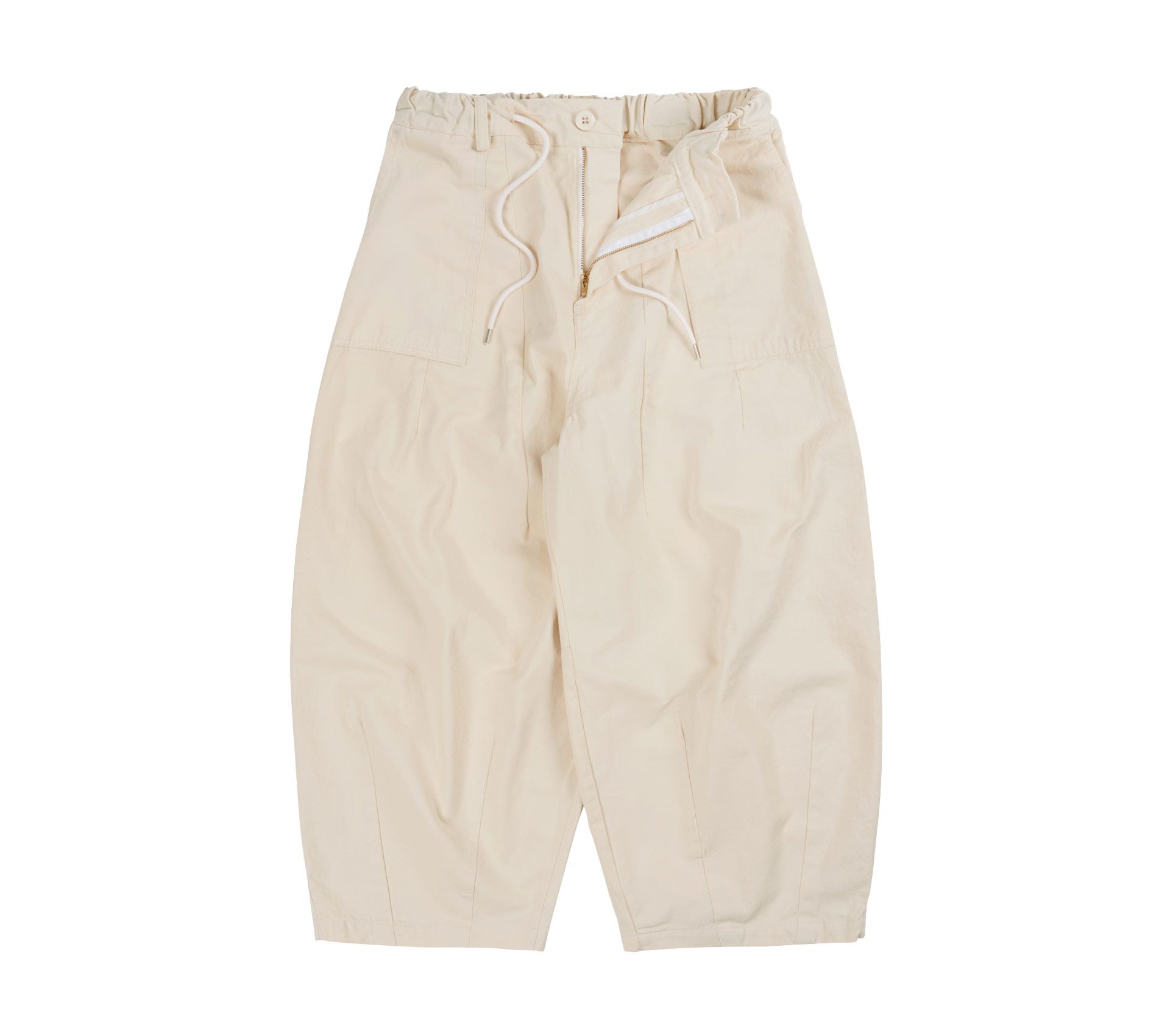 TWILL BALLOON PANTS IVORY