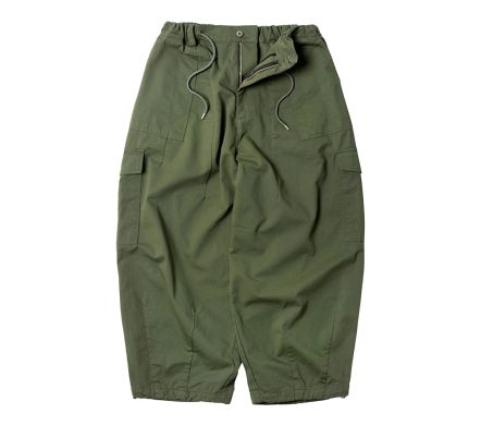 TWILL CARGO BALLOON PANT OLIVE