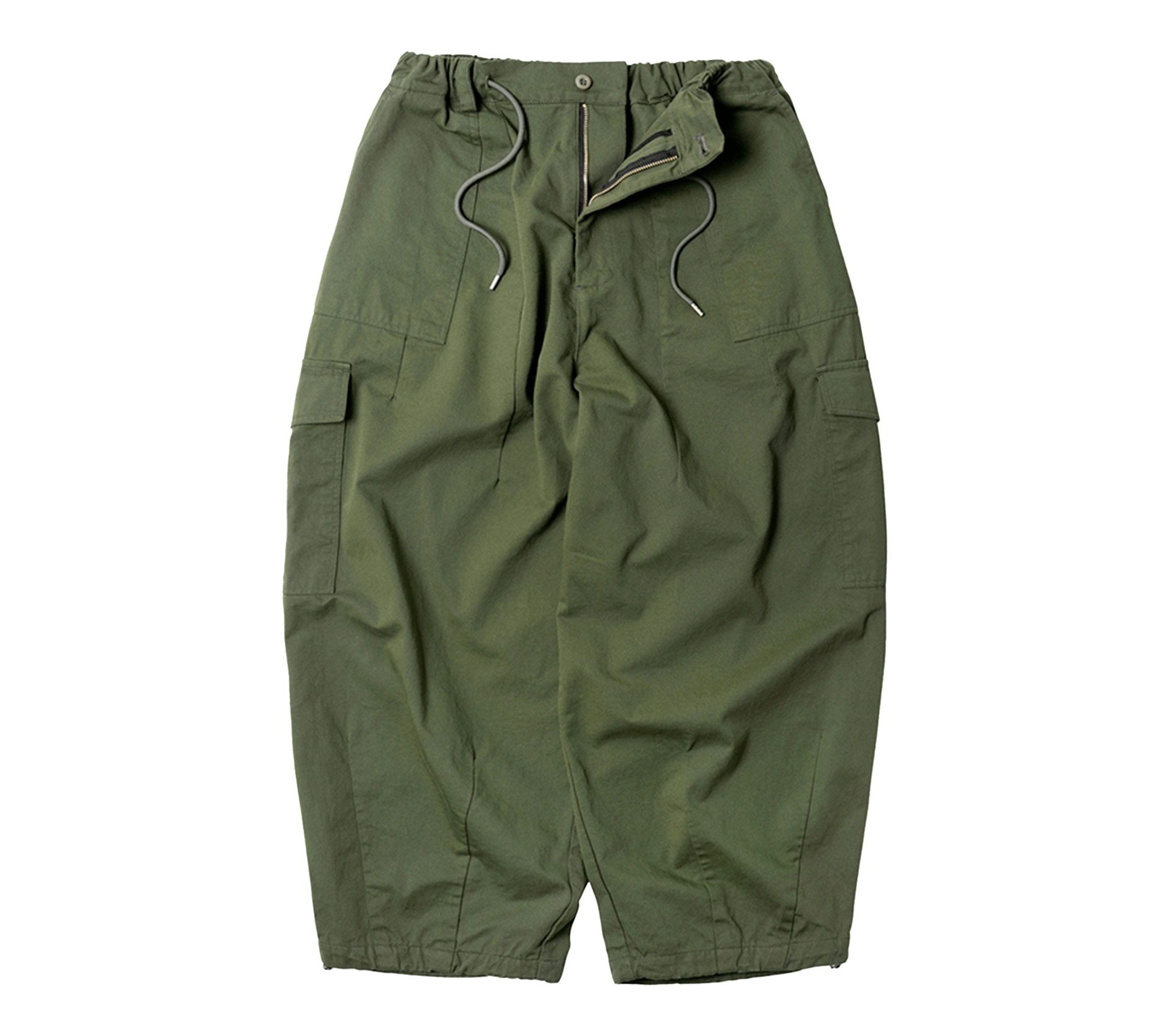 TWILL CARGO BALLOON PANT OLIVE