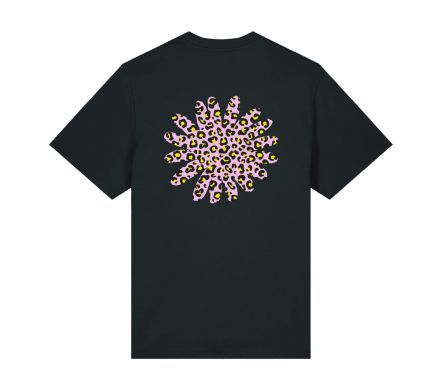 LEOPARD FLOWER TEE BLACK