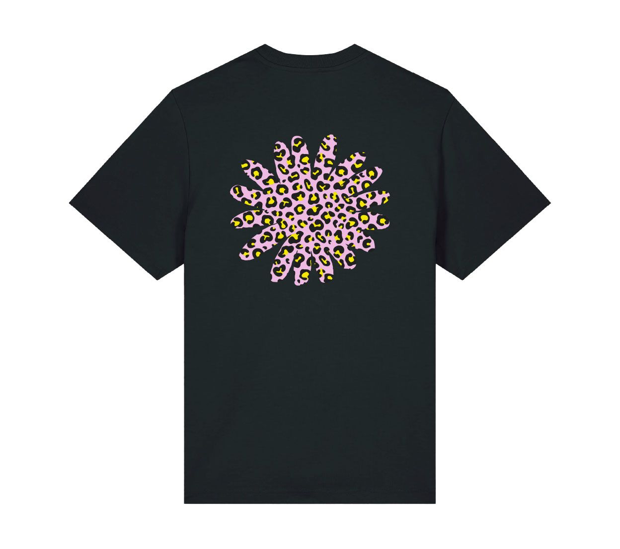 LEOPARD FLOWER TEE BLACK