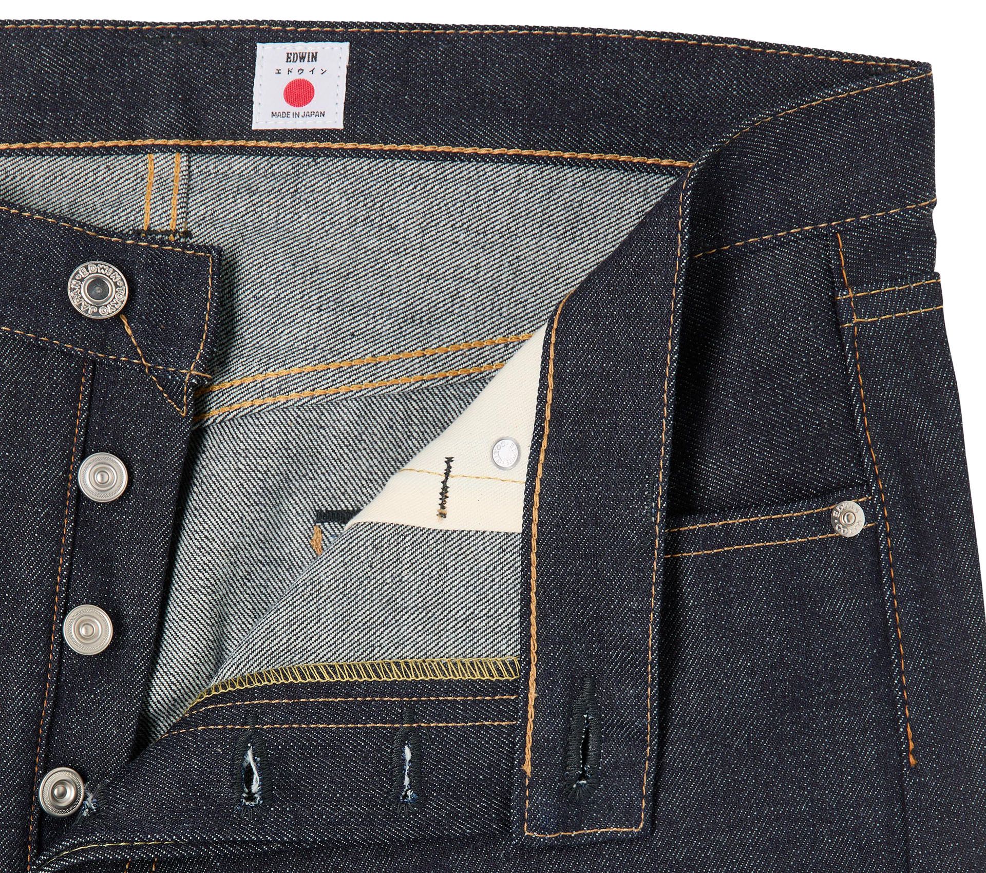 Image #4 of REGULAR TAPERED KURABO JEANS BLUE UNWASHED