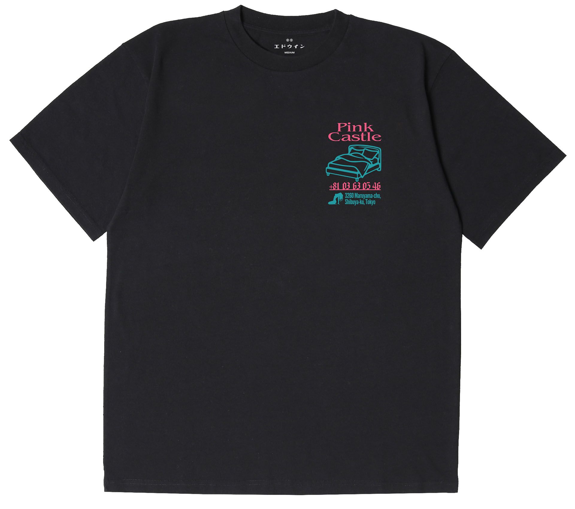 Image #1 of PINK CASTLE TS SINGLE JERSEY BLACK GARMENT WASHED