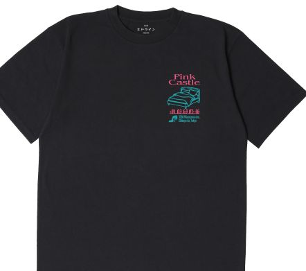 PINK CASTLE TS SINGLE JERSEY BLACK GARMENT WASHED