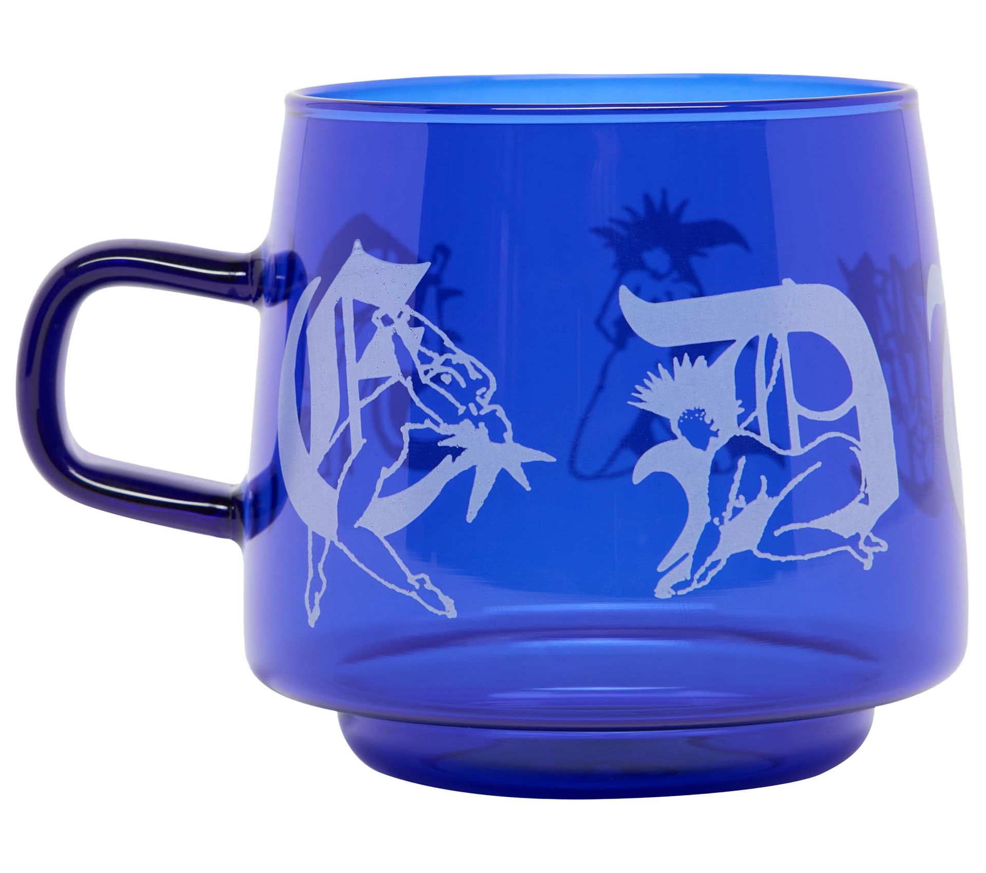 Image #0 of GLASS COFFEE CUP BLUE