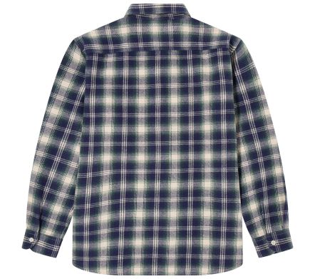WORK SHIRT LS MADRAS CHECKS NAVY GREEN