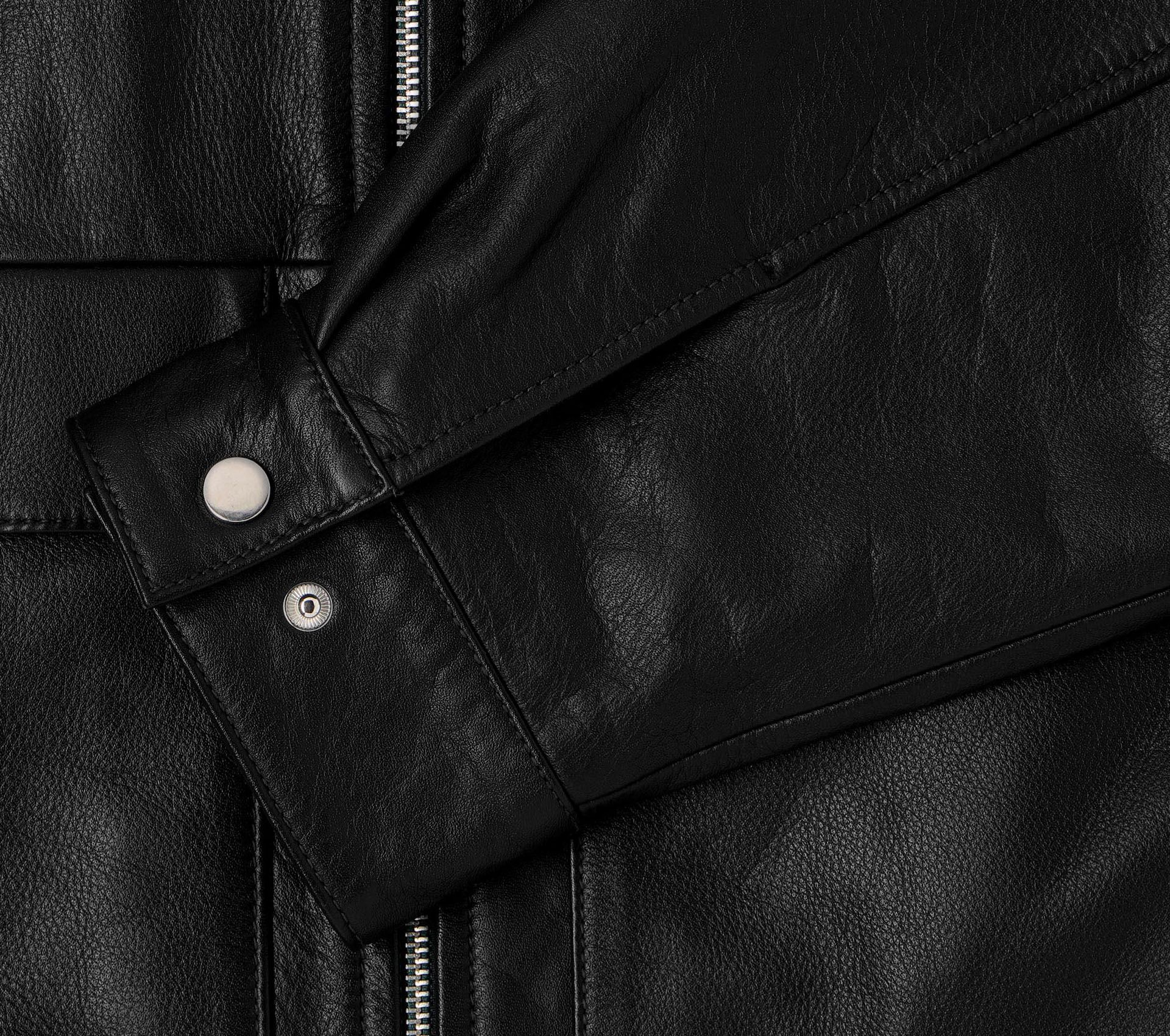 Image #2 of DOGMA JACKET LEATHER BLACK