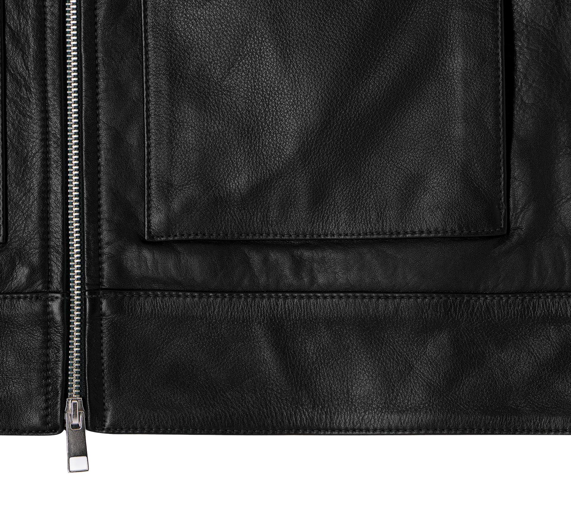 Image #3 of DOGMA JACKET LEATHER BLACK