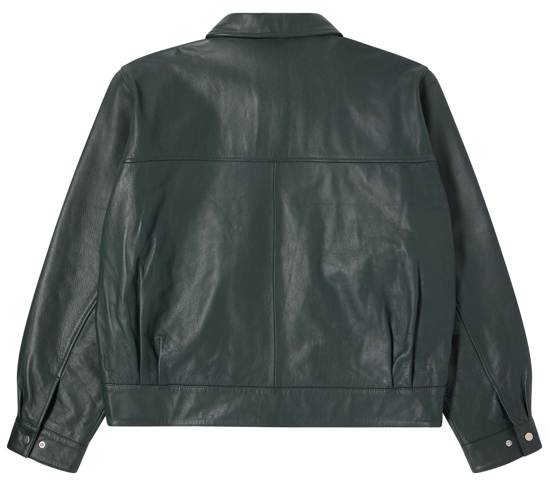 Image #1 of DOGMA JACKET LEATHER DARK GREEN