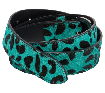 LEOPARD HAIRY BELT BALTIC BLACK