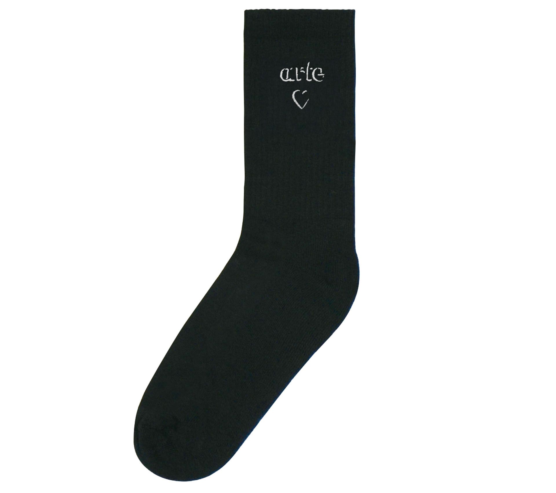 Image #0 of HEART LOGO SOCKS BLACK