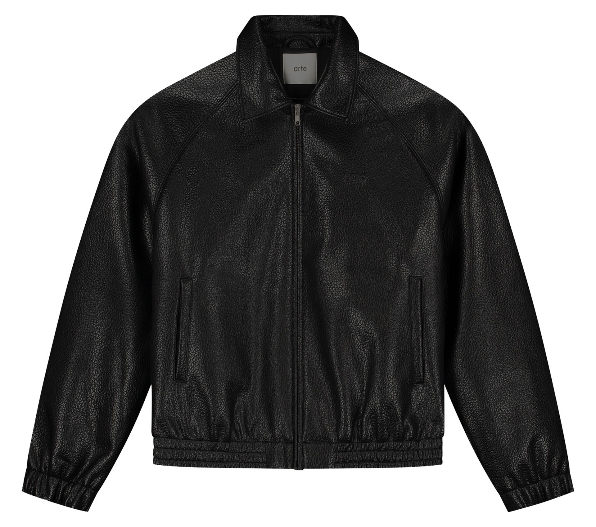 Image #0 of Basic Leather Jacket Black