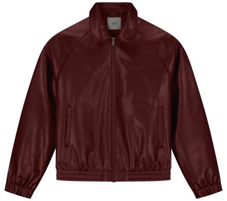 BASIC LEATHER JACKET BORDEAUX