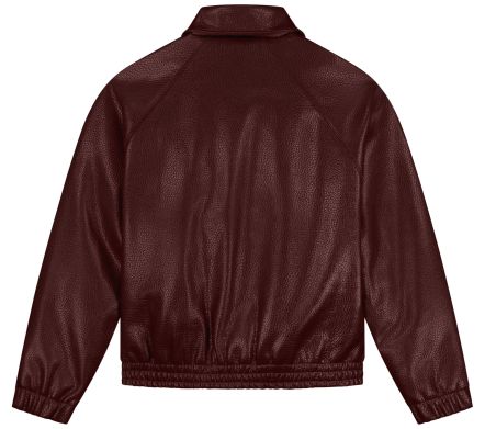 BASIC LEATHER JACKET BORDEAUX