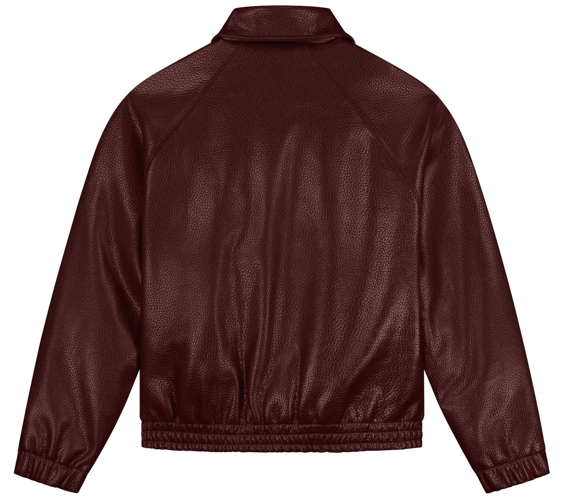 Image #1 of BASIC LEATHER JACKET BORDEAUX
