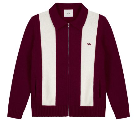 Cardigan Bordeaux / Cream