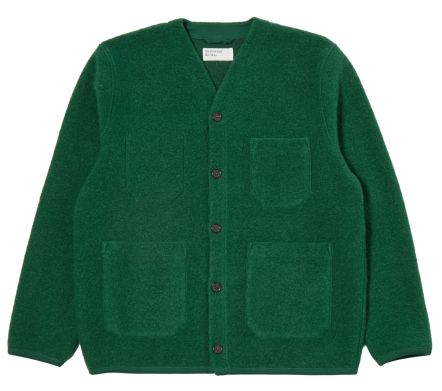 CARDIGAN WOOL FLEECE GREEN