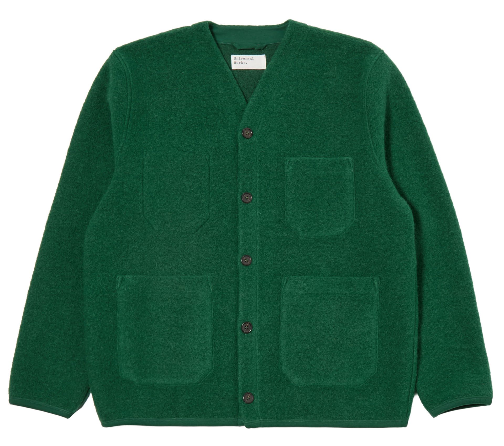 Image #0 of CARDIGAN WOOL FLEECE GREEN