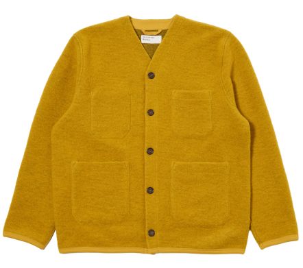 CARDIGAN WOOL FLEECE YELLOW