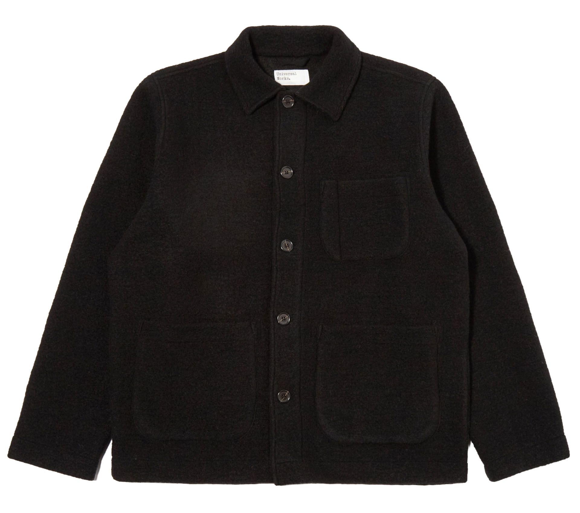 Image #0 of Field Jacket Wool Fleece Black