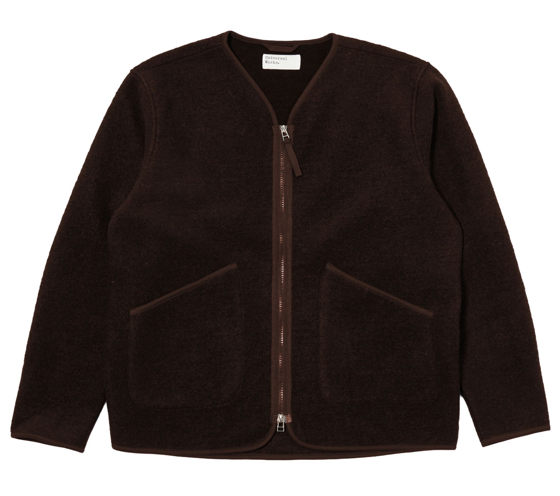 Image #0 of ZIP LINER JACKET WOOL FLEECE BROWN