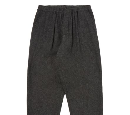 PLEATED TRACK PANT ANDERS WOOL GREY