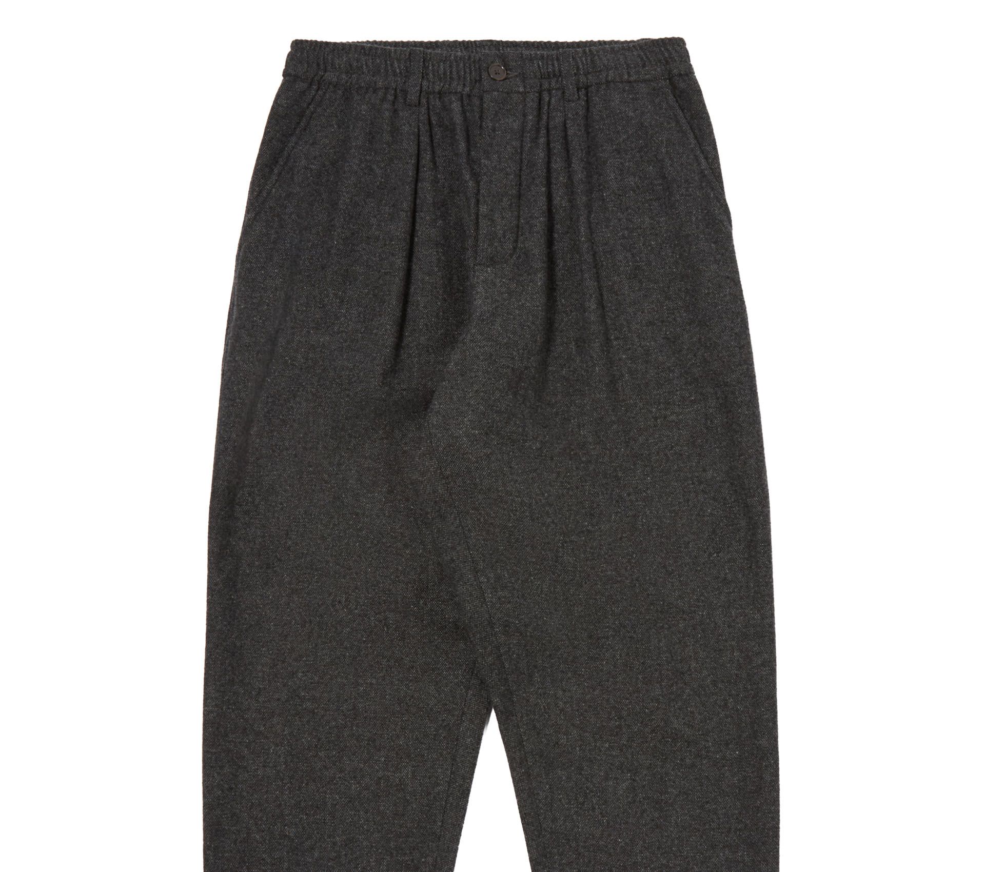 Image #0 of PLEATED TRACK PANT ANDERS WOOL GREY
