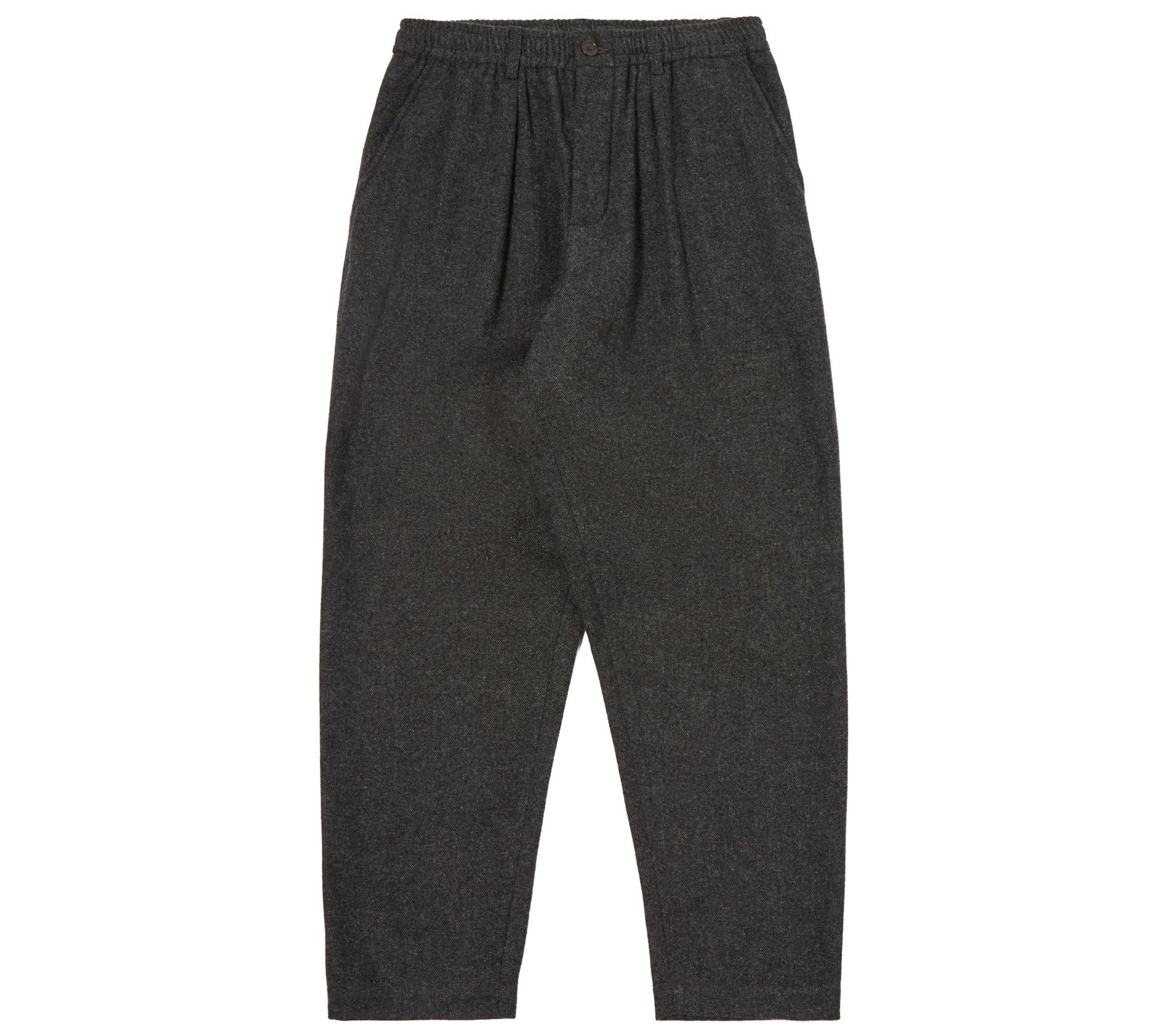 Image #1 of PLEATED TRACK PANT ANDERS WOOL GREY