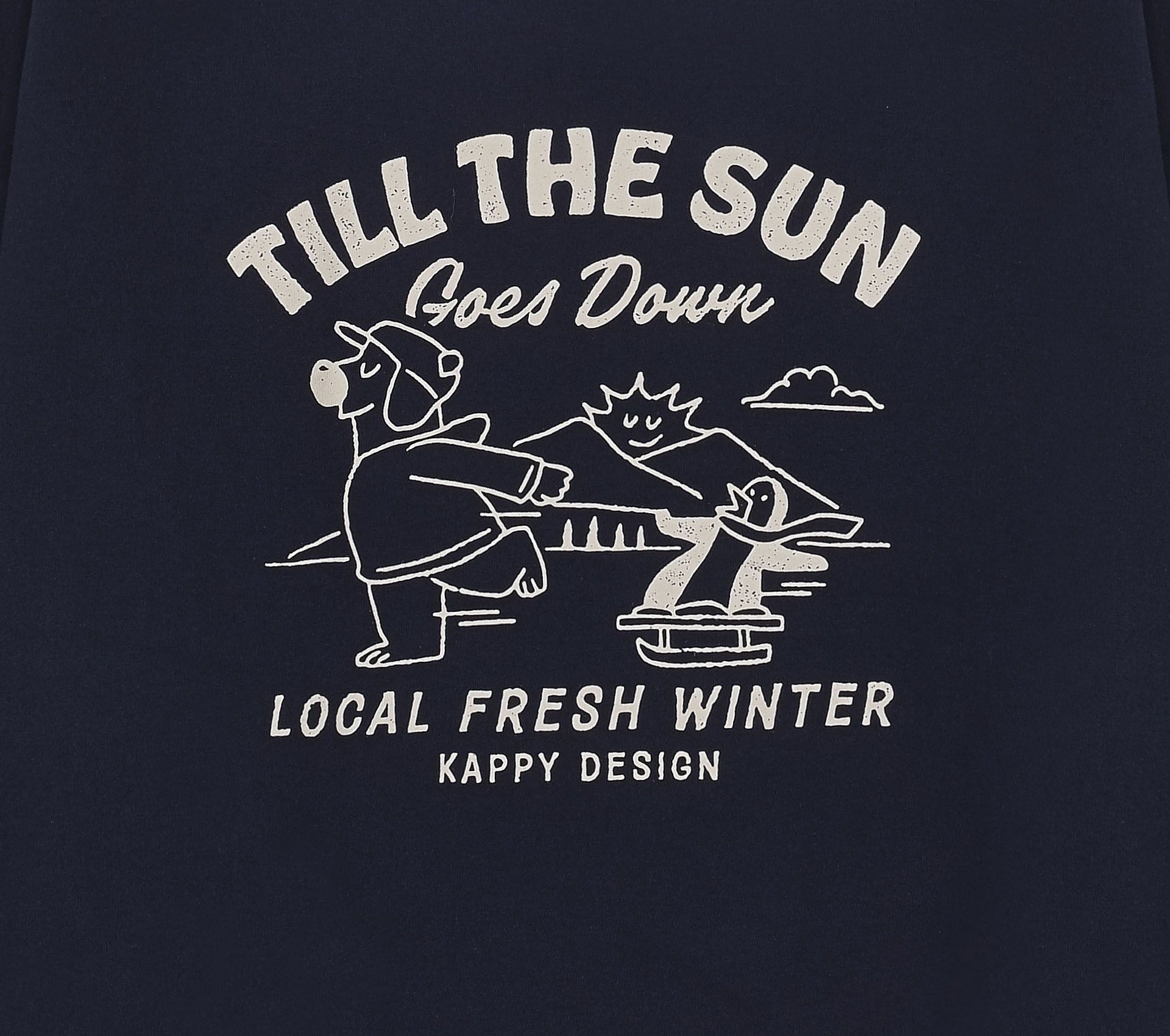 Image #1 of KAPPY BEAR FLUFF SWEAT SHIRT NAVY