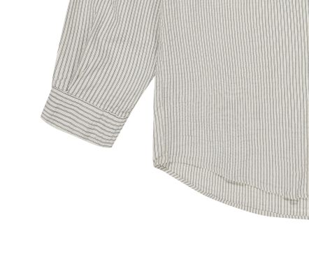 Stripe Pocket Work Shirt Ivory