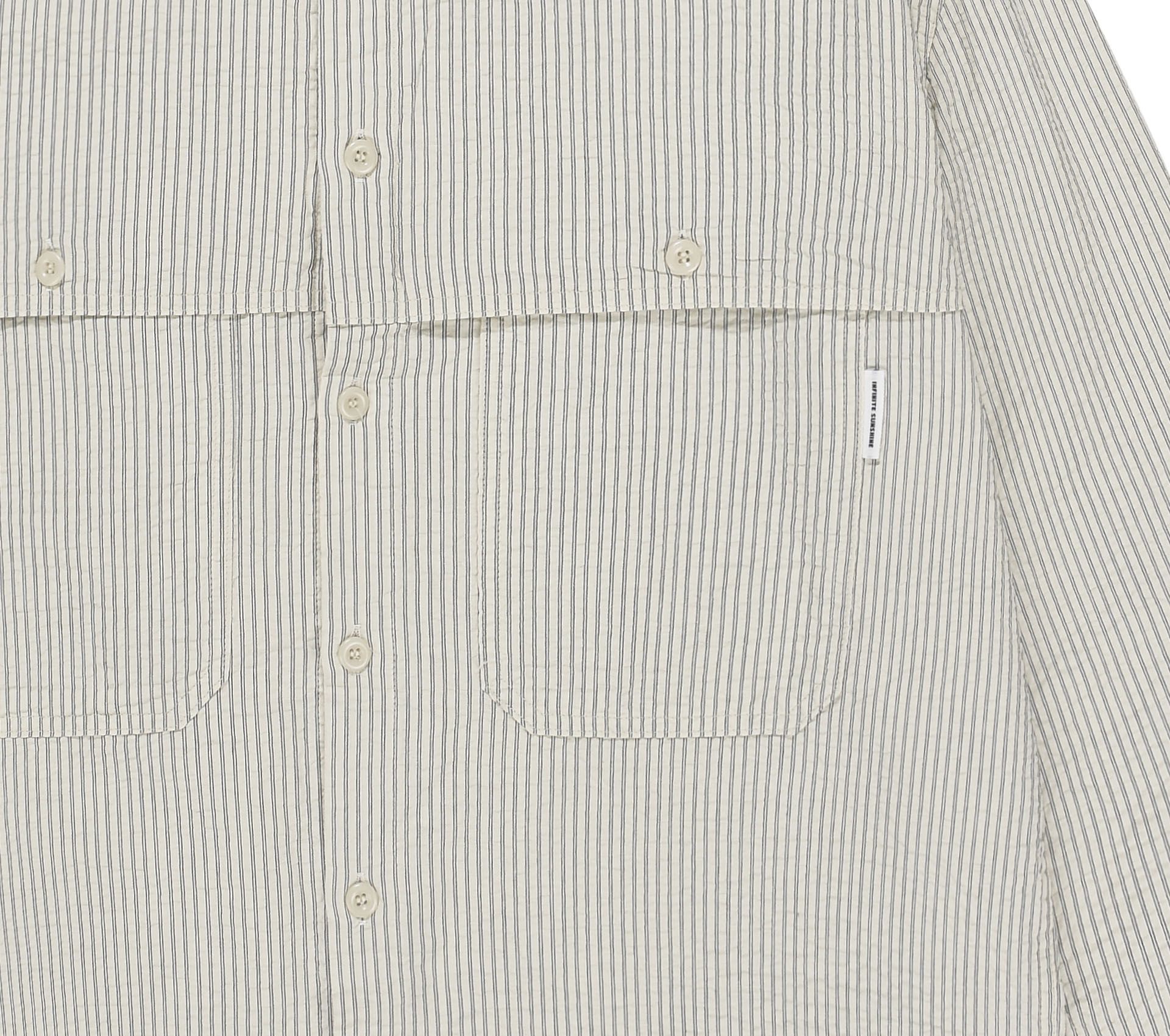 Image #2 of Stripe Pocket Work Shirt Ivory