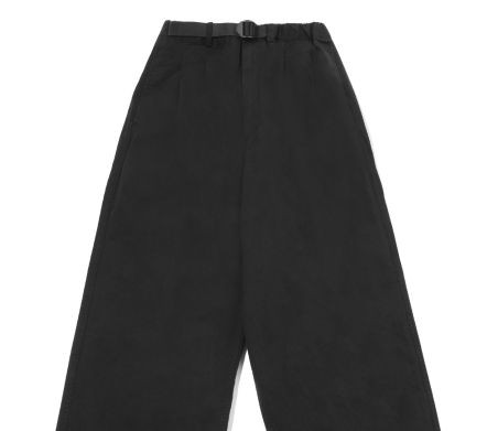 TWO TUCK WIDE PANTS BLACK