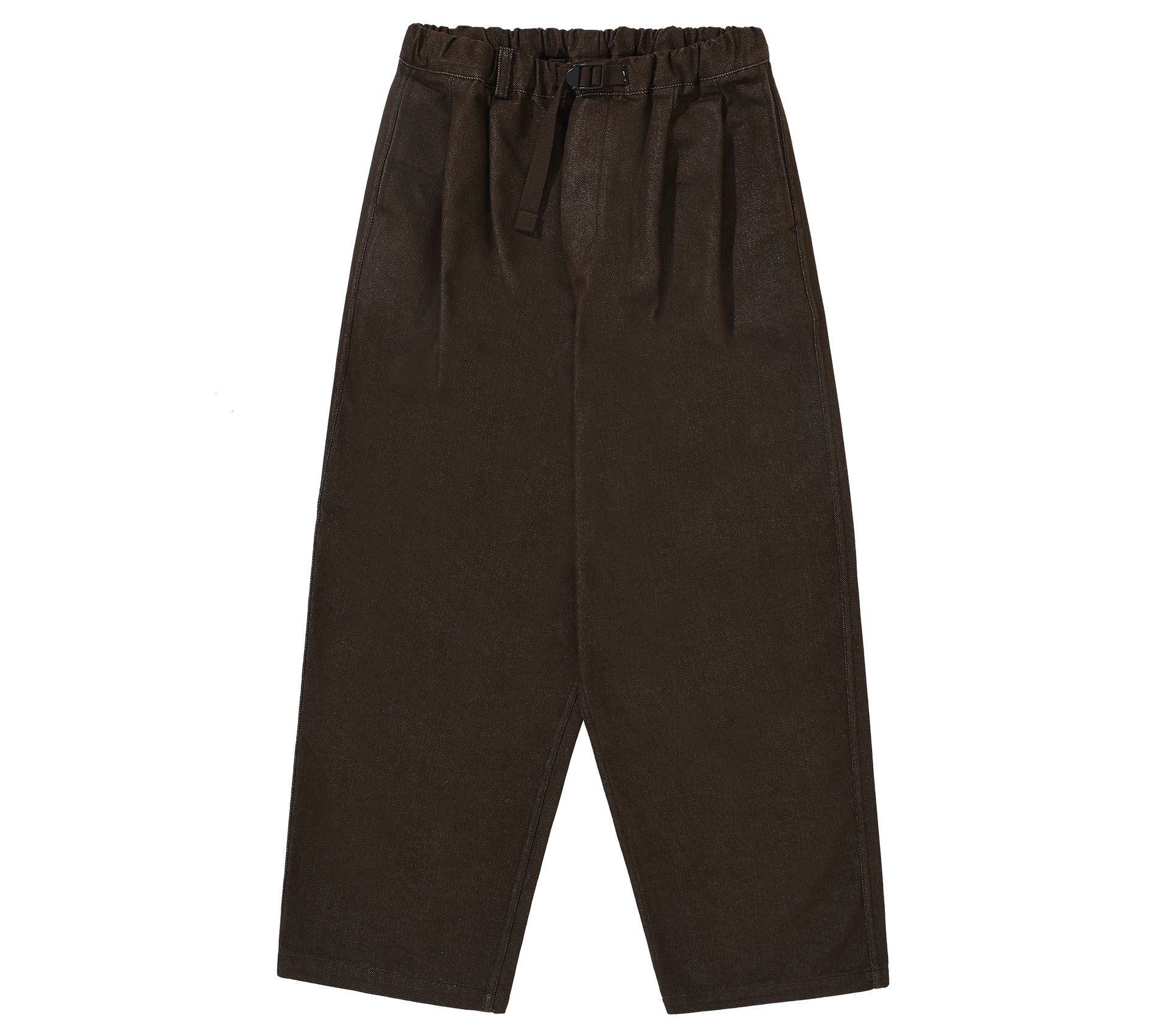 Image #0 of TWO TUCK WIDE DENIM PANTS BROWN