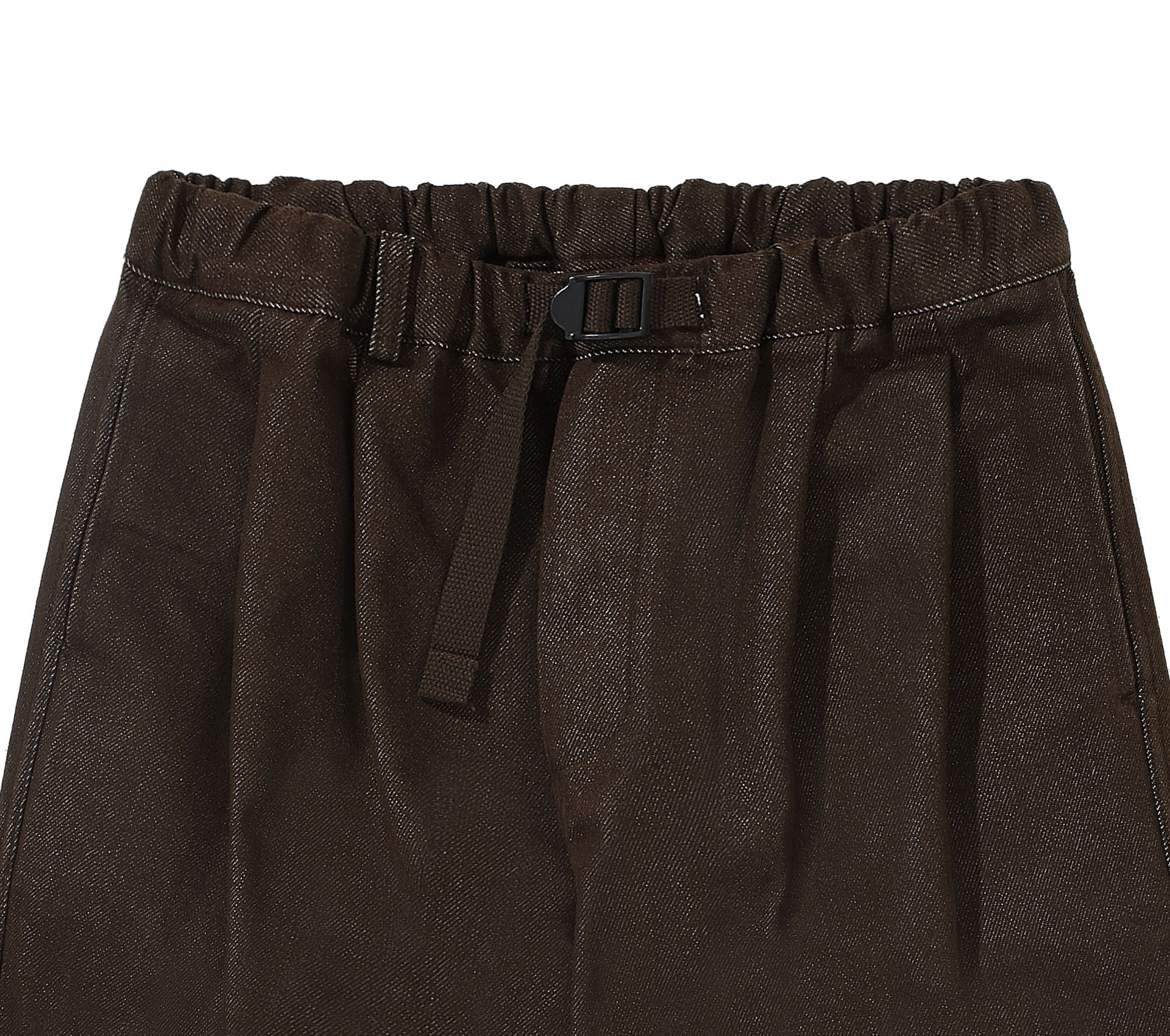 Image #1 of TWO TUCK WIDE DENIM PANTS BROWN