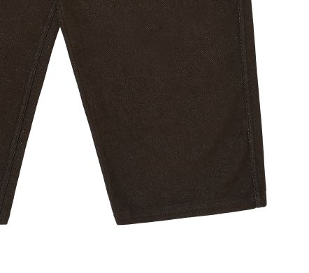 TWO TUCK WIDE DENIM PANTS BROWN