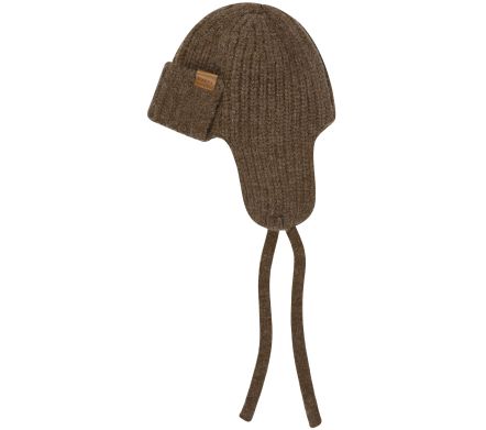 WOOL KNIT TROOPER HAT BROWN