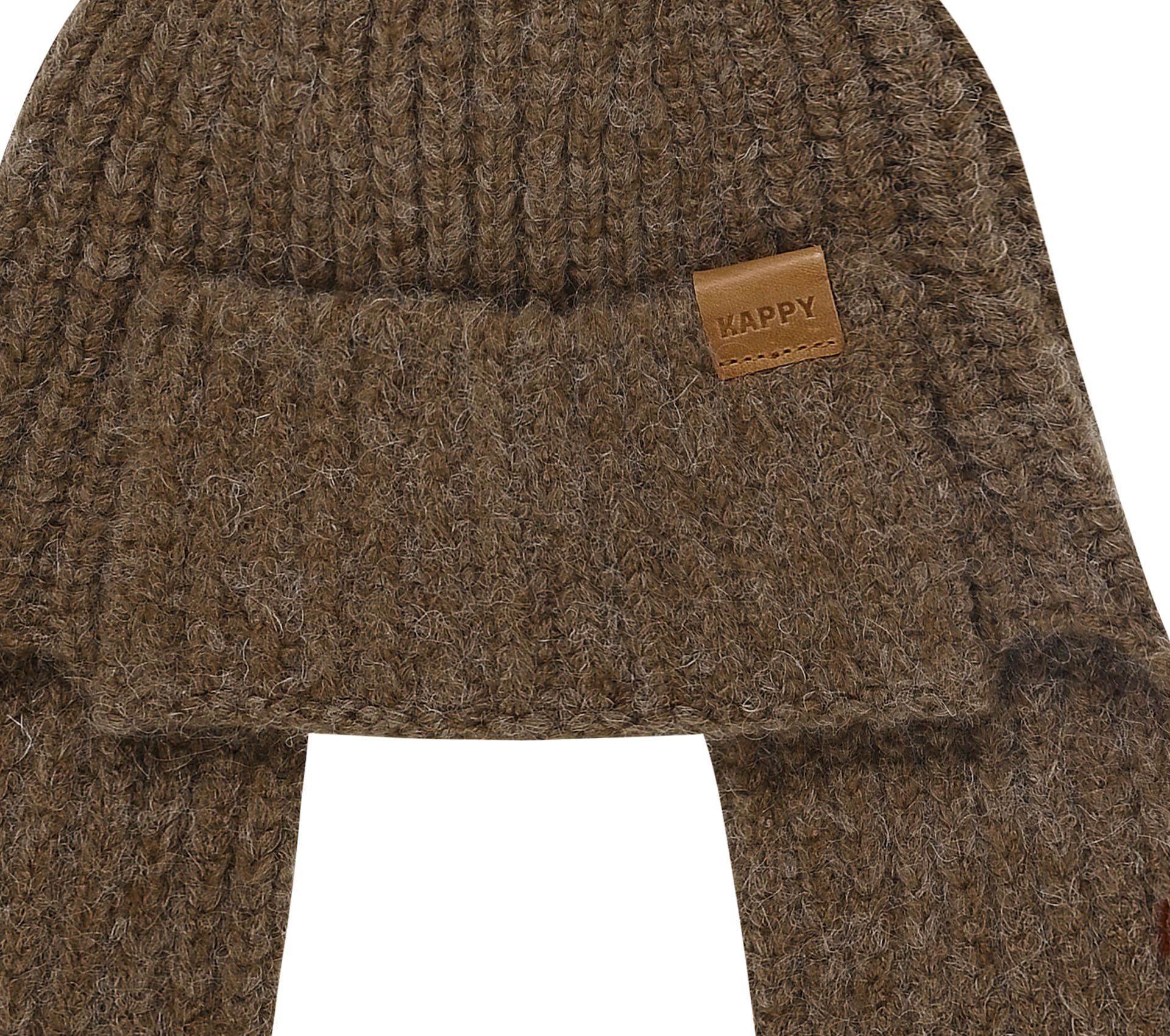 Image #2 of WOOL KNIT TROOPER HAT BROWN
