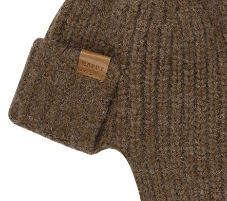 WOOL KNIT TROOPER HAT BROWN