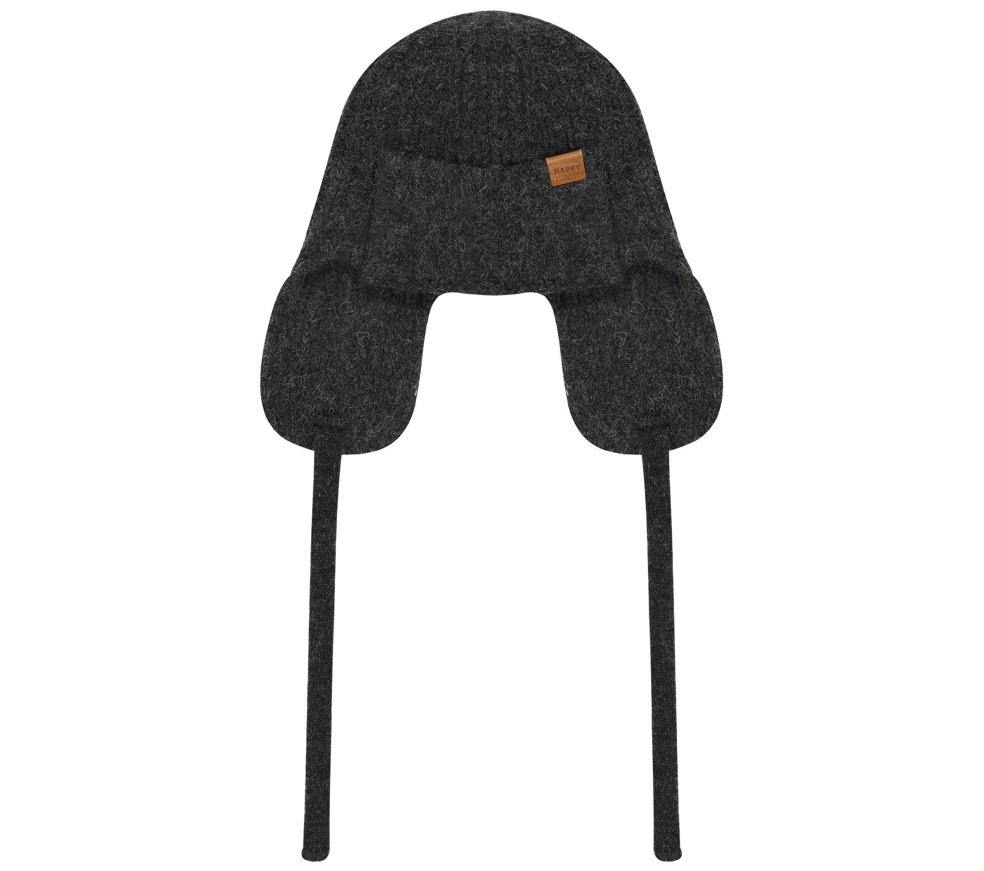 Image #0 of WOOL KNIT TROOPER HAT CHARCOAL