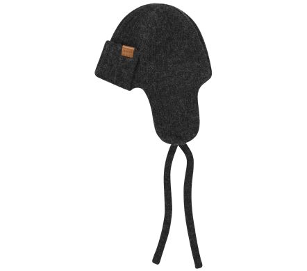 WOOL KNIT TROOPER HAT CHARCOAL