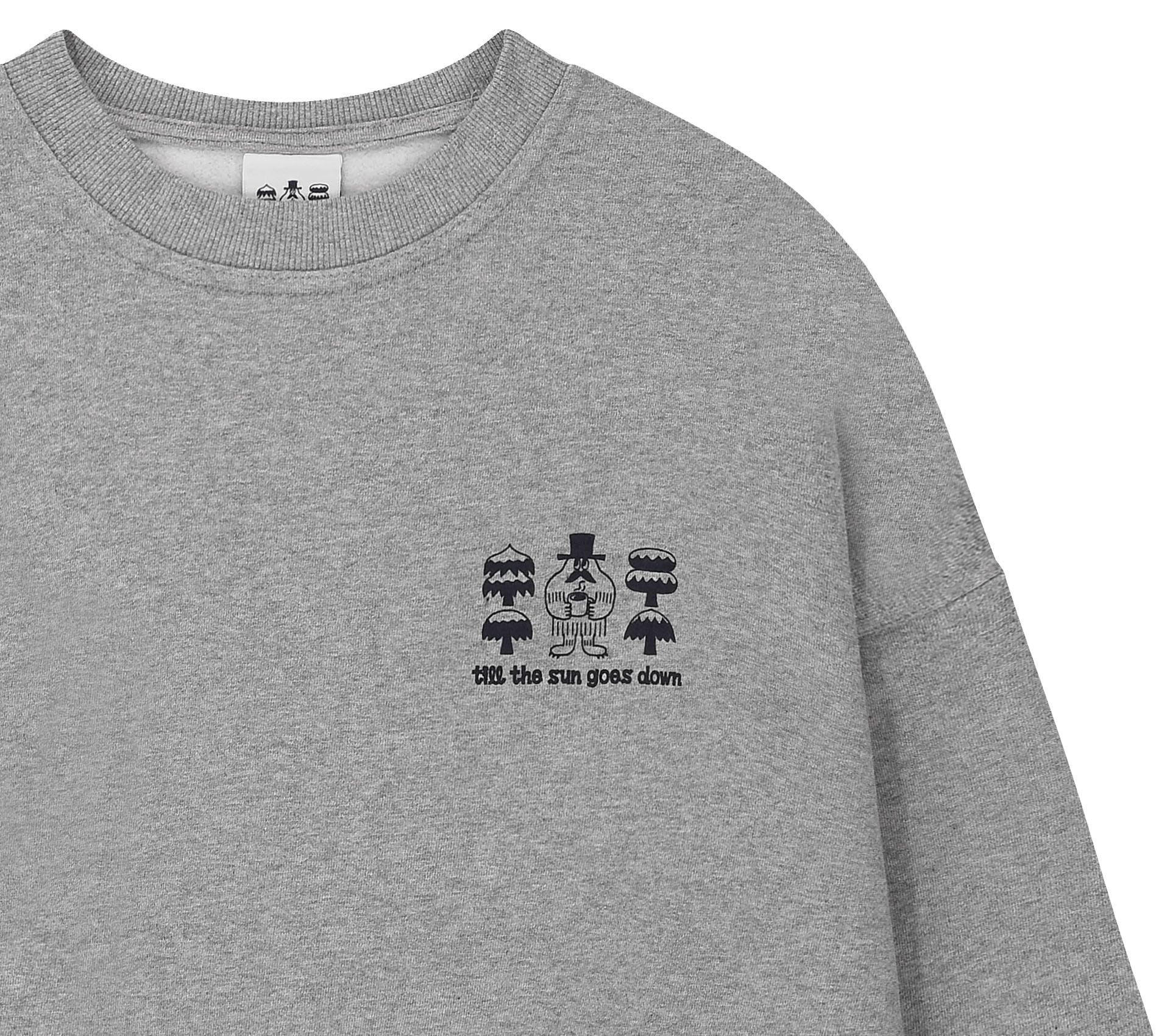 Image #1 of YETI FLUFF SWEAT SHIRT TORU FUKUDA EDITION GRAY