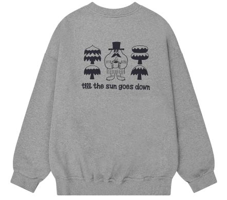YETI FLUFF SWEAT SHIRT TORU FUKUDA EDITION GRAY