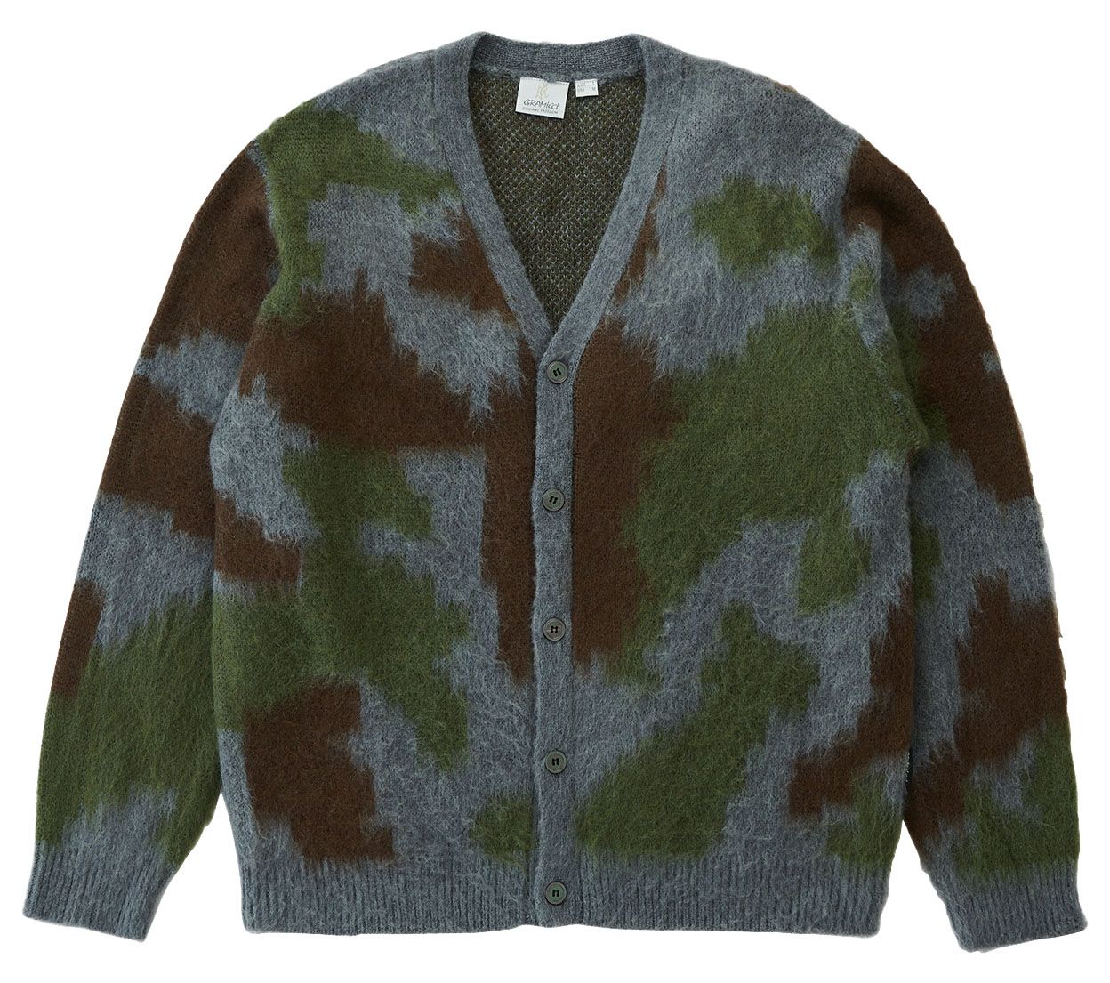 Image #0 of MOHAIR CARDIGAN JUNGLE DIGI CAMO