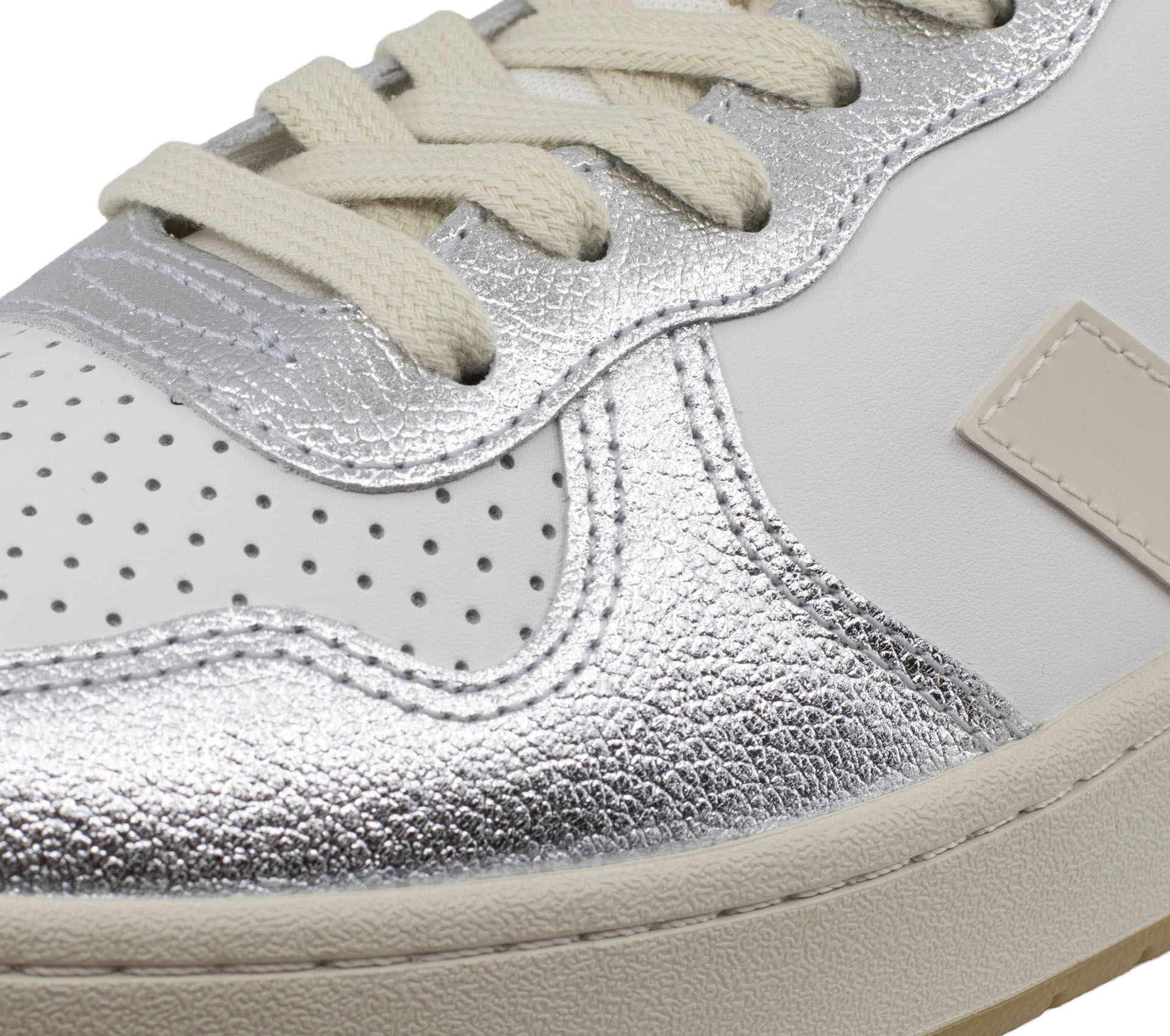Image #3 of V-10 Prime Leather White Pierre Silver