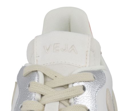 V-10 Prime Leather White Pierre Silver