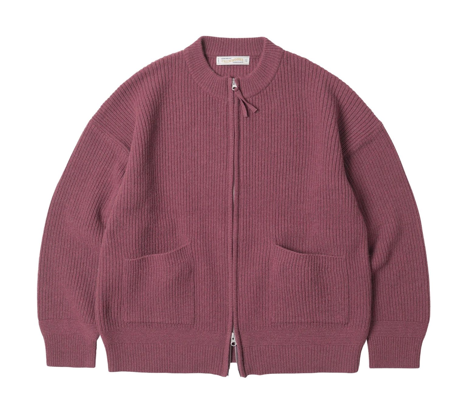 Image #0 of Wool Deck ZipUp Cardigan Indian Pink