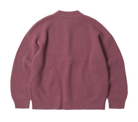 Wool Deck ZipUp Cardigan Indian Pink